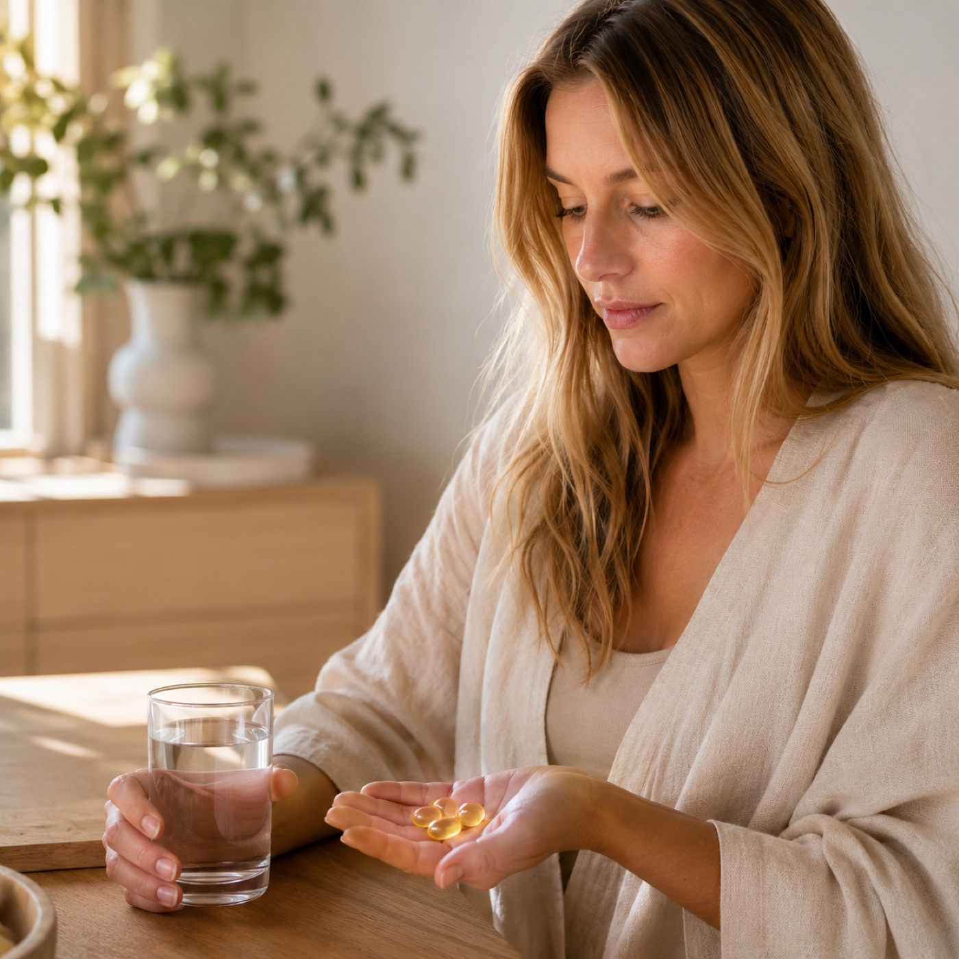 Prendre ses Oméga 3 le matin, avec un verre d'eau