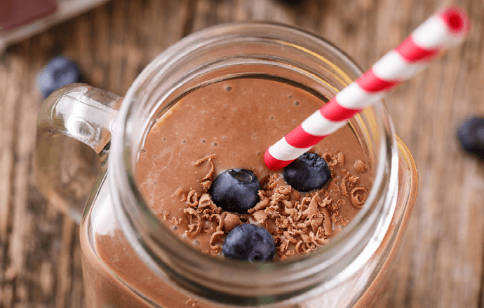 Milkshake chocolat fruits rouges