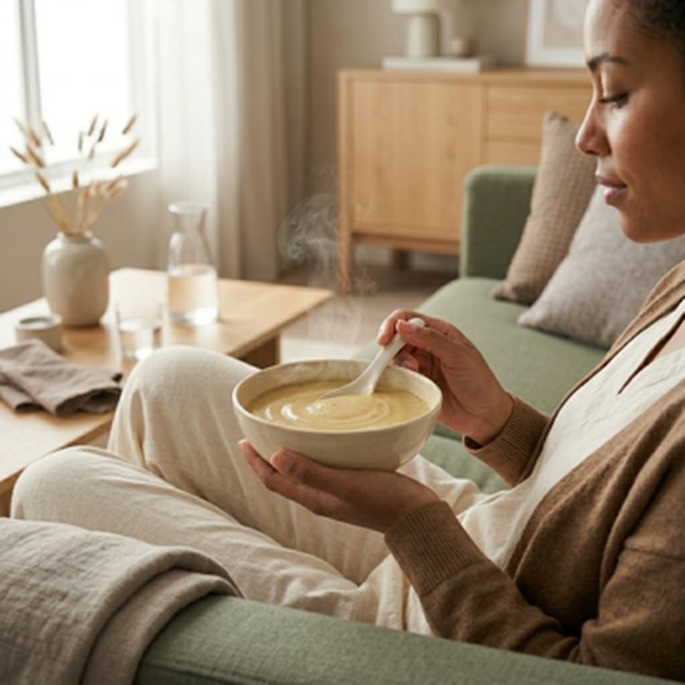 Velouté Energy Diet saveur thaï, dégusté au salon